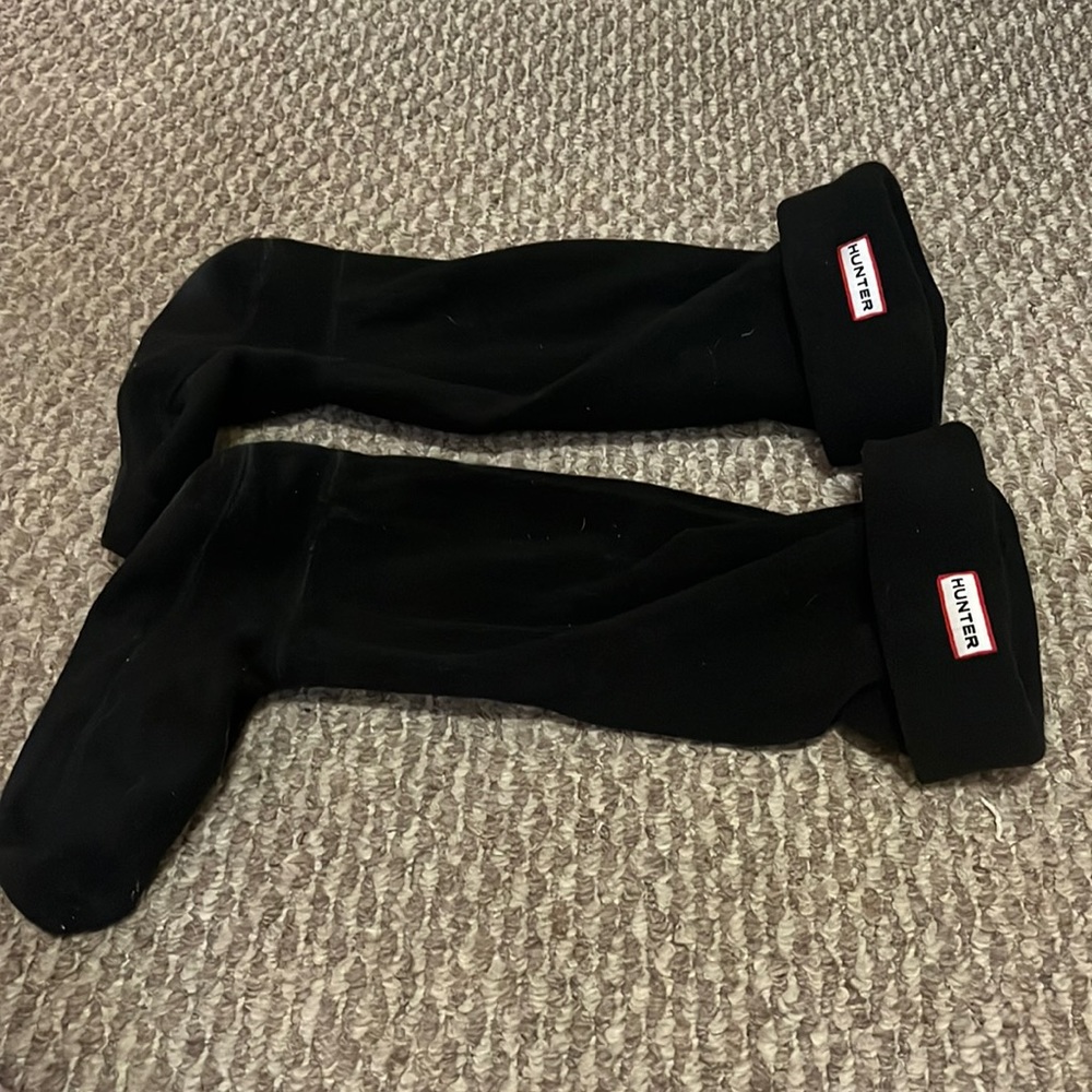 Hunter boot socks black size 7-9
